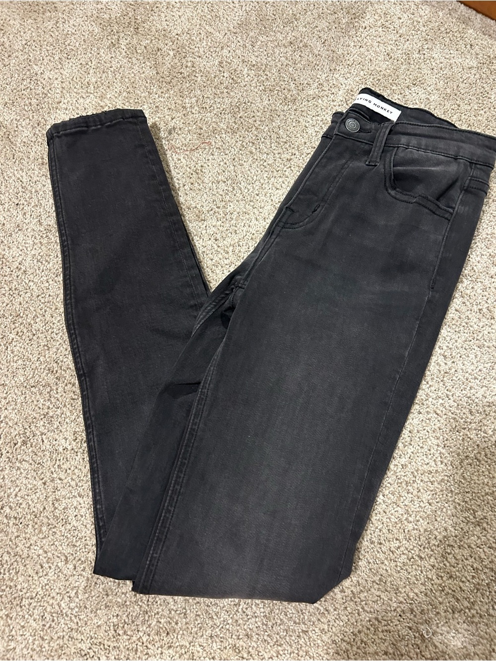 NEW Flying Monkey Black Slim Fit Skinny Jeans Sz 26